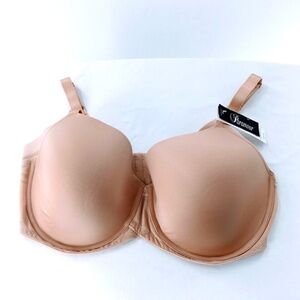 Felina Paramour Bra Tan Marvelous Side Smoothing T Shirt 42 DDD